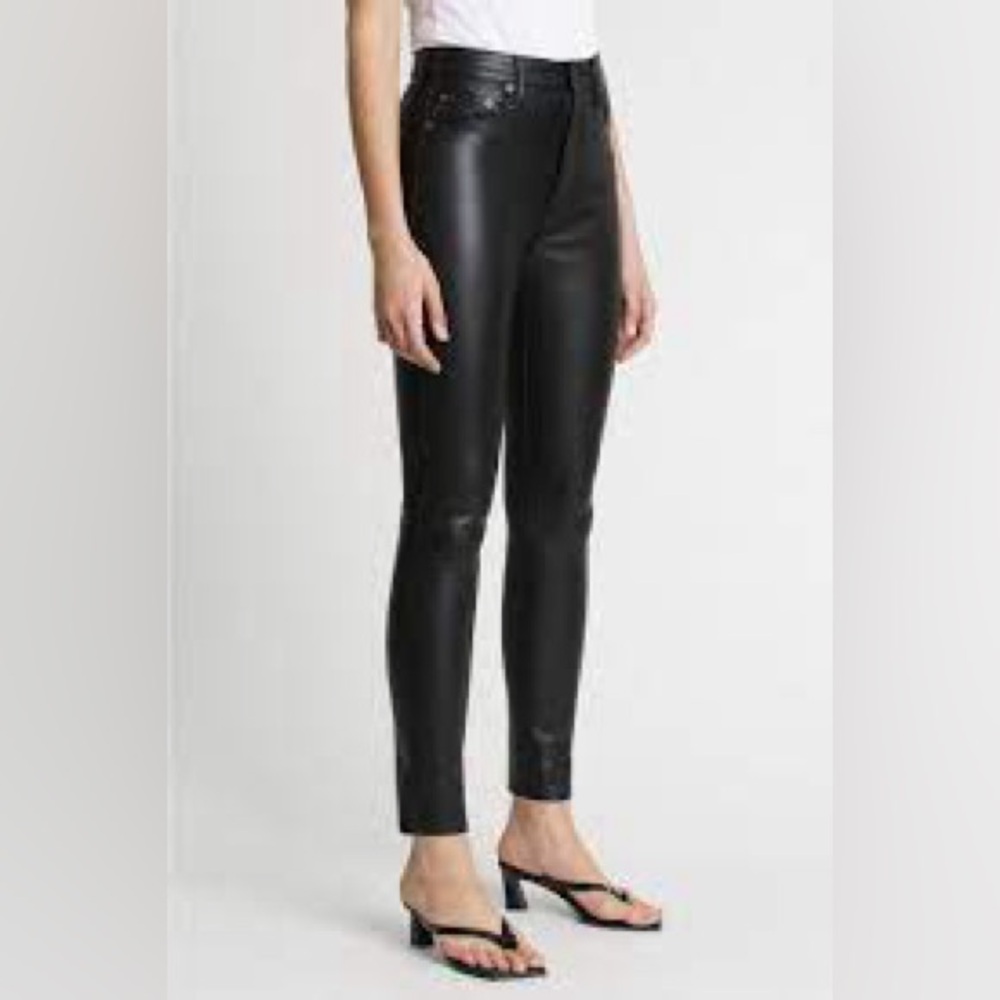 NEW Pistola Aline Faux Leather Black Skinny Jeans